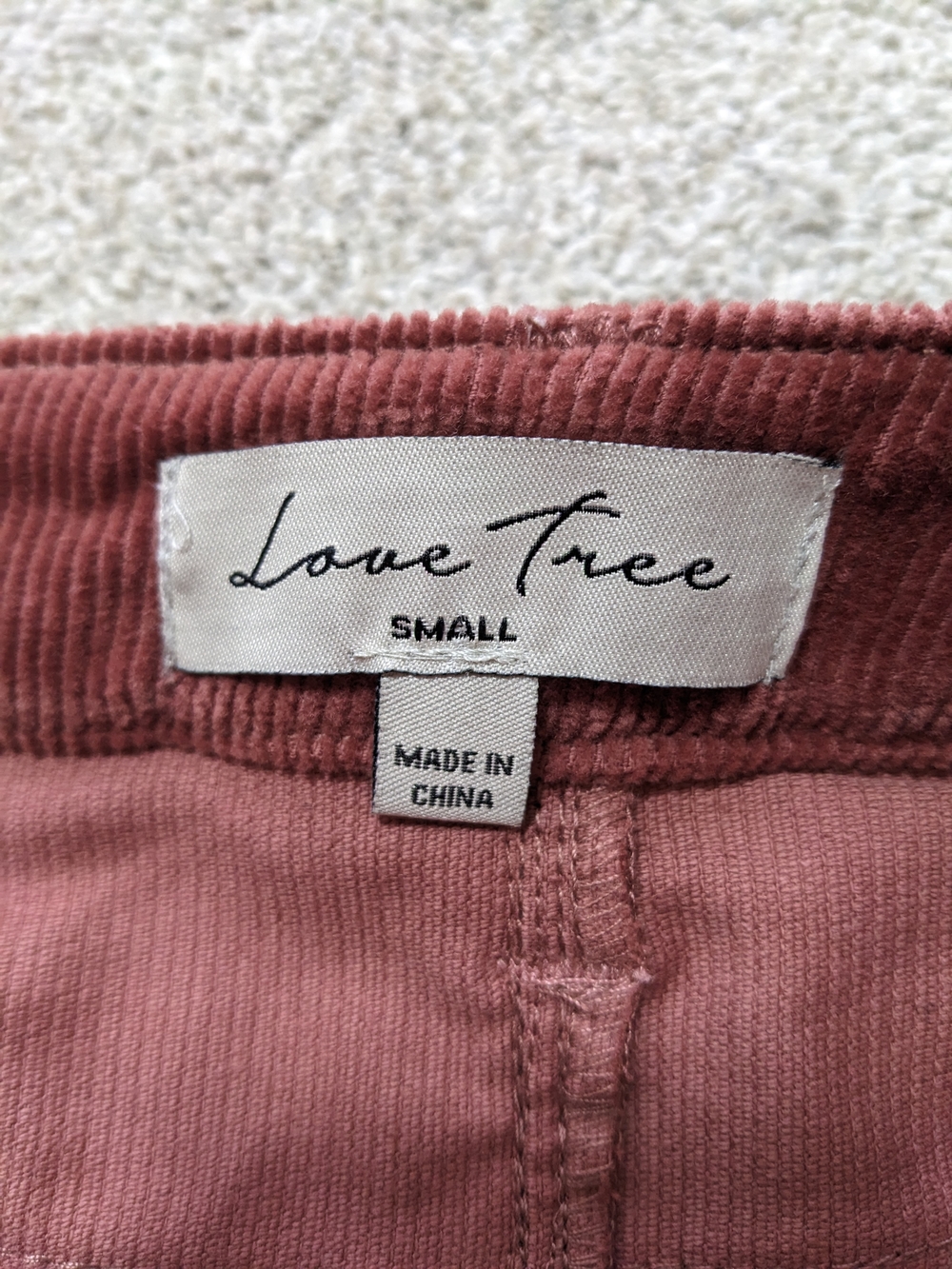 Love Tree Corduroy Mini Skirt in Rust Red - Picture 3 of 3